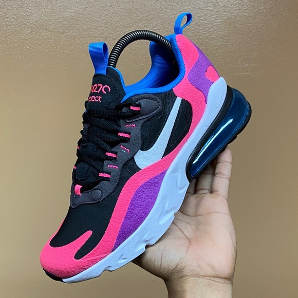 Nike Air Max 270 React “Black Hyper Pink Vivid Purple” Size 8.5 🚨READ BELOW!🚨 - Picture 10 of 17